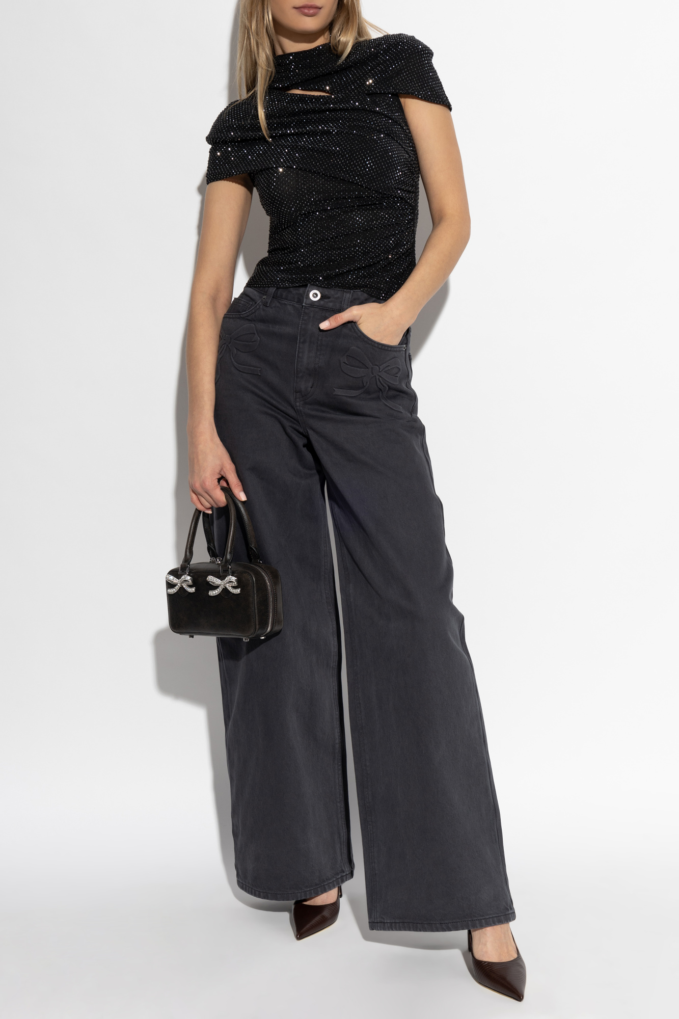 デニム・ジーパン Self-Portrait Wide Leg Gray Jeans Self-Portrait Wide Leg Jeans | Women's Clothing | Vitkac